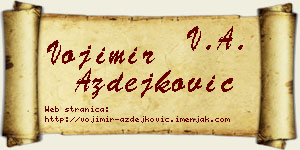 Vojimir Azdejković vizit kartica